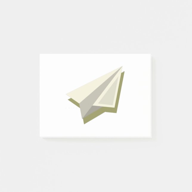 Paper Plane Design Post-it Klebezettel (Vorderseite)