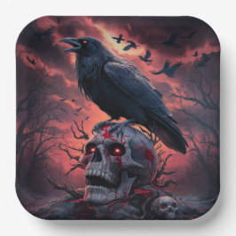 Paper Plate Crow Serie 2 04 Pappteller
