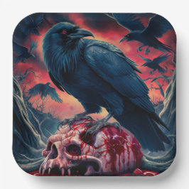 Paper Plate Crow Serie 2 Pappteller