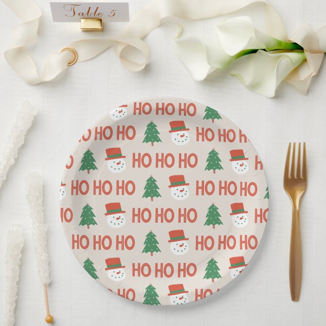 paper plate HO  HO  HO Pappteller (Hochzeit)