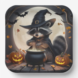 Paper Plate Reihe 3 Raccoon 08 Pappteller
