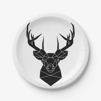 Paper plate with deer / Pappteller mit Hirsch