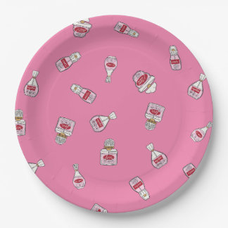 Paper Plates "Love" Perfume Bottles Pappteller