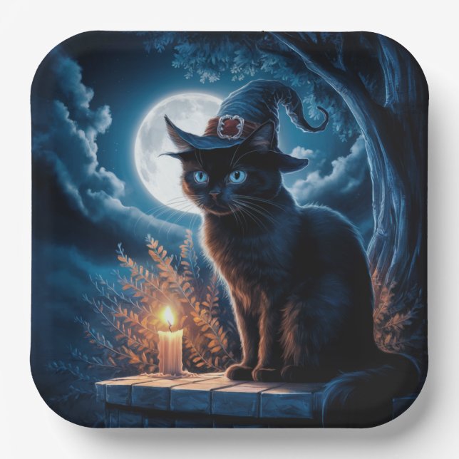 Paper Plattformen Reihe 1 Black Cat 11 Pappteller (Vorderseite)