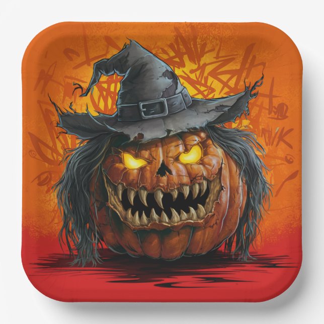 Paper Plattformen Reihe 9 Pumpkin 03 Pappteller (Vorderseite)