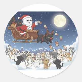Paper&Pukku Frohe Weihnachten! Runder Aufkleber