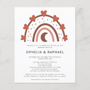 PAPER Rainbow Terracotta QR Code Boho Wedding Flyer