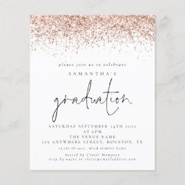 PAPER Rose Gold Glitzer Abschluss laden Flyer