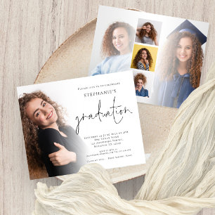 PAPER Script 6 Foto Graduation Party Einladung Flyer