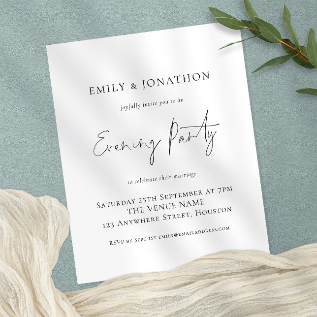 Paper Script Wedding Abend Party Einladung Flyer (Von Creator hochgeladen)