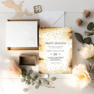 Paper Scroll Rustica 16 . Geburtstag Geburtstagspa Einladung