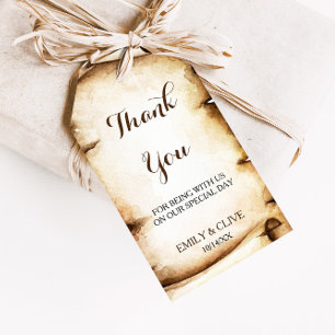 Paper Scroll Rustikales Land Vielen Dank Geschenkanhänger