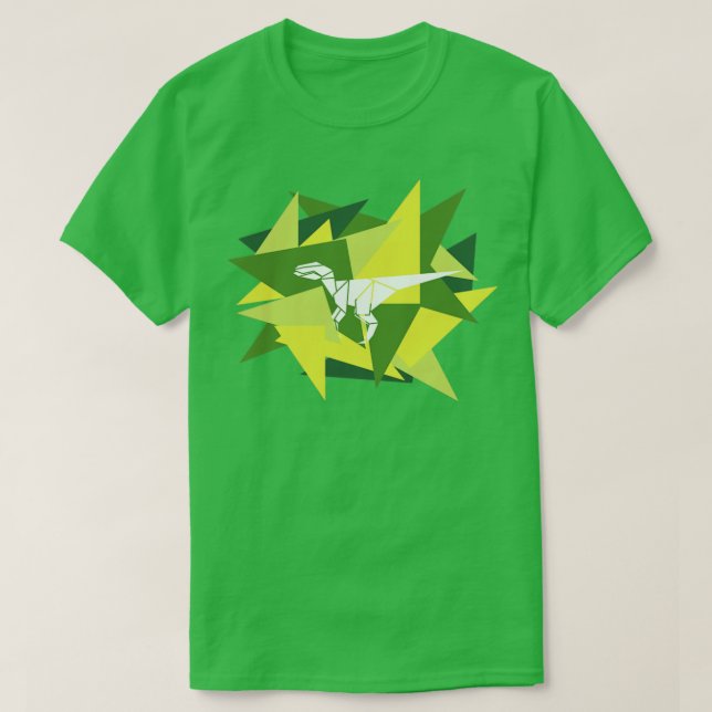 Paper Shards Origami Velociraptor T-Shirt (Design vorne)