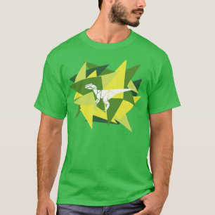 Paper Shards Origami Velociraptor  T-Shirt