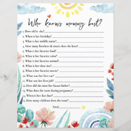 Paper Sheet Game Wer kennt Mama am besten?