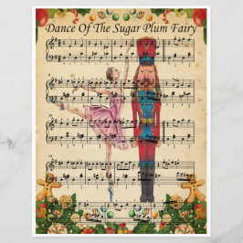 Paper Sheet Music Art Dance of the Sugarplum Fairy