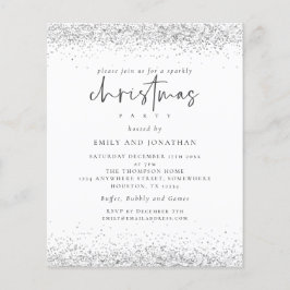PAPER Silver Glitzer Weihnachtsfest Party Weiße Ei Flyer