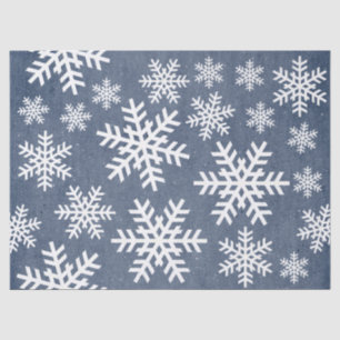 Paper Snowflake Blue Holiday Weihnachtsmuster Seidenpapier