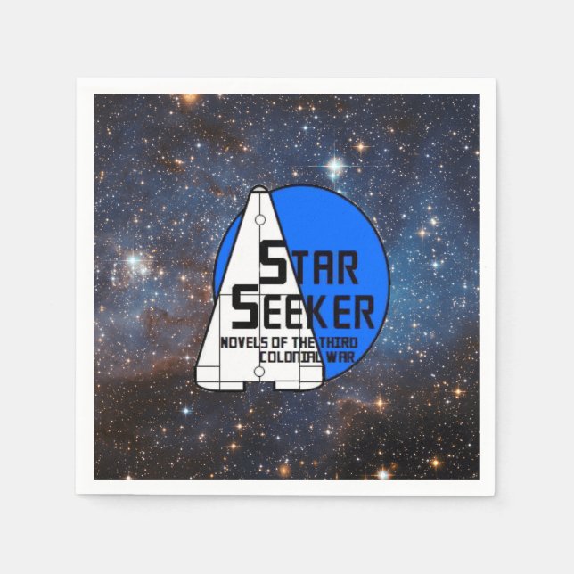 Paper Space Napkins - Star/Galaxy mit Logo Serviette (Vorderseite)