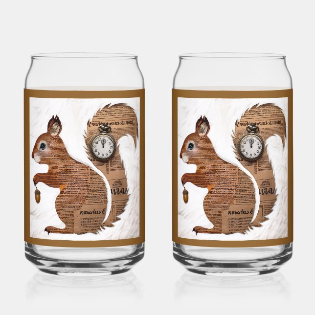 Paper Squirrel Soda Glass Dosenglas (Vorderseite)