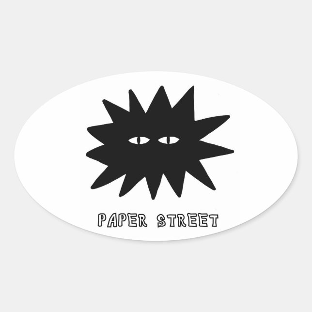 Paper Street Starface Aufkleber Oval (Vorderseite)
