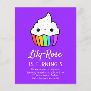 PAPER Tassen Cupcake Kindergeburtstagseinladung Flyer