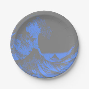Paper Teller The Great Wave Blue & Gray