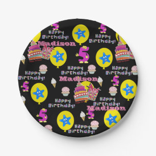 Paper Tellers, Happy 5th Birthday #5 Balloons Pappteller