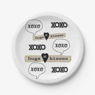 Paper Tellers Red Hearts Liebe Xoxo Pappteller