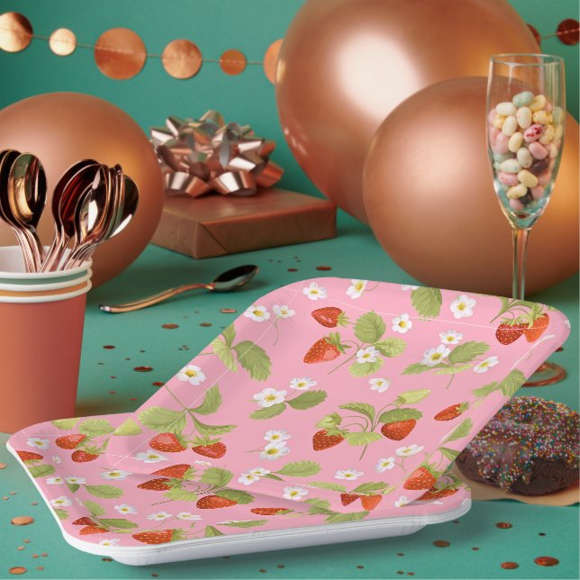 Paper Tellers Summer Strawberries Pappteller (Multi)