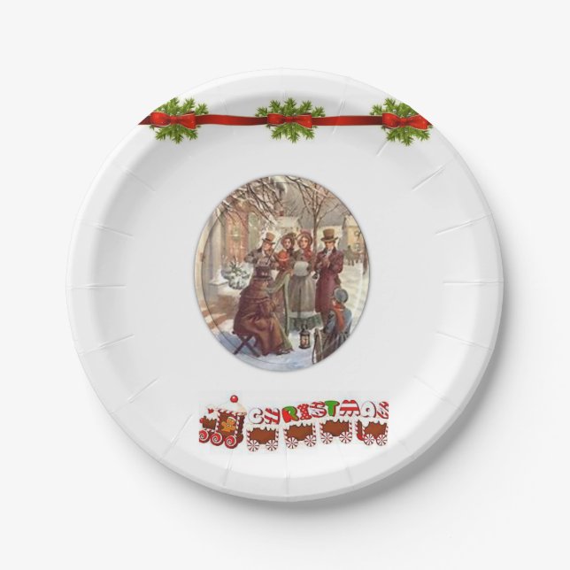Paper Tellers Weihnachten Pappteller (Vorderseite)