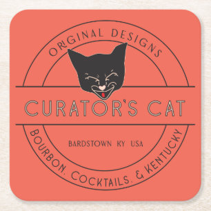 Paper Untersetzer - Cat-Logo des Kurators