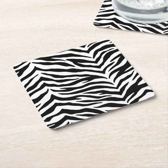 Paper Untersetzer Set-Zebra Print (angewinkelt)
