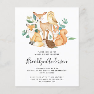 PAPER Woodland Eucalyptus Kinderdusche Einladung Flyer