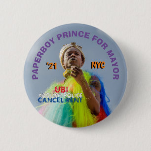 Paperboy Prinz für NYC Mayor 2021 Button