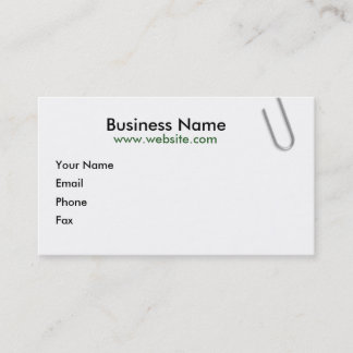 Paperclip White Business Card Visitenkarte
