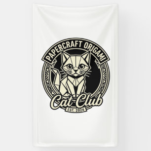 Papercraft Origami Katze Lustige Katze Grafik - Pa Banner