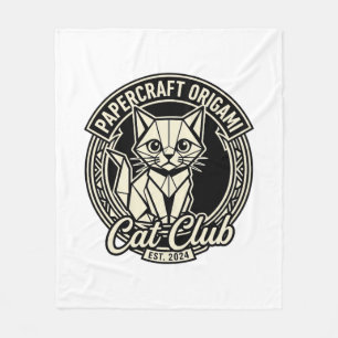 Papercraft Origami Katze Lustige Katze Grafik - Pa Fleecedecke