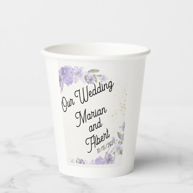 papercup for wedding pappbecher (Vorderseite)