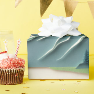Papercut-Berg-Design Geschenkpapier