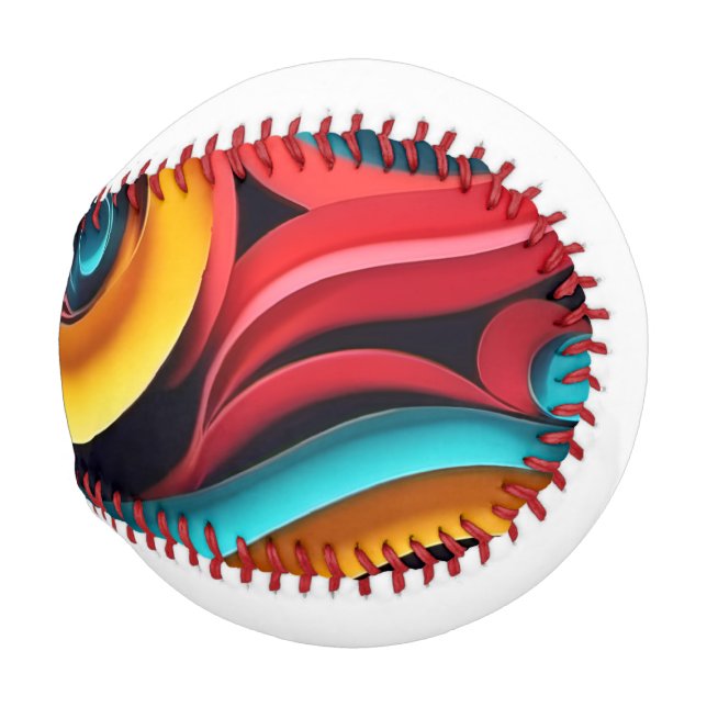 Papercut Colorful Waves Artwork Baseball (Vorne Rechts)
