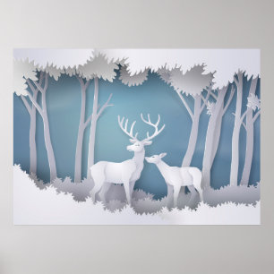 Papercut Dee im Wald Poster