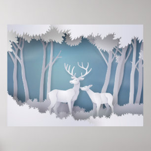 Papercut Dee im Wald Poster