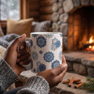 Papercut Holidays   Alpine Blue Schneeflocke Kaffeetasse