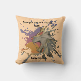 Papercut Lion & Ocean Sunrise Throw Pillow Kissen