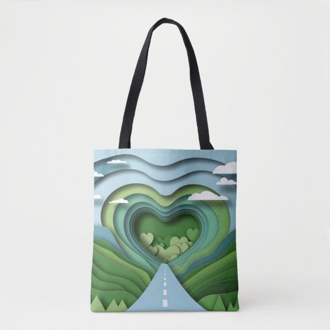 Papercut Road Shopping Errand Tote Bag (Vorderseite)