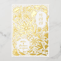 Papercut Rustikale Blume Save the Date