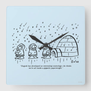 Papergewicht Quadratische Wanduhr