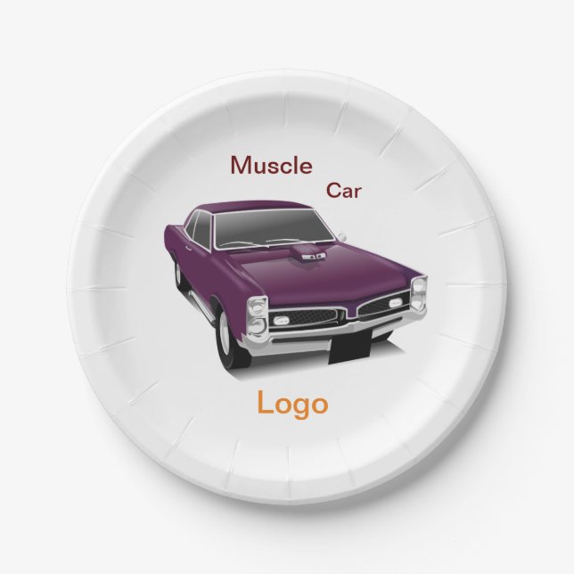 #PaperPlate #MuscleCar #CarDesignPaperPlate-Papier Pappteller (Vorderseite)