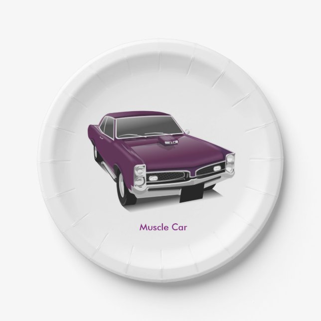 #PaperPlate #MuscleCar #CarDesignPaperPlate Pappteller (Vorderseite)